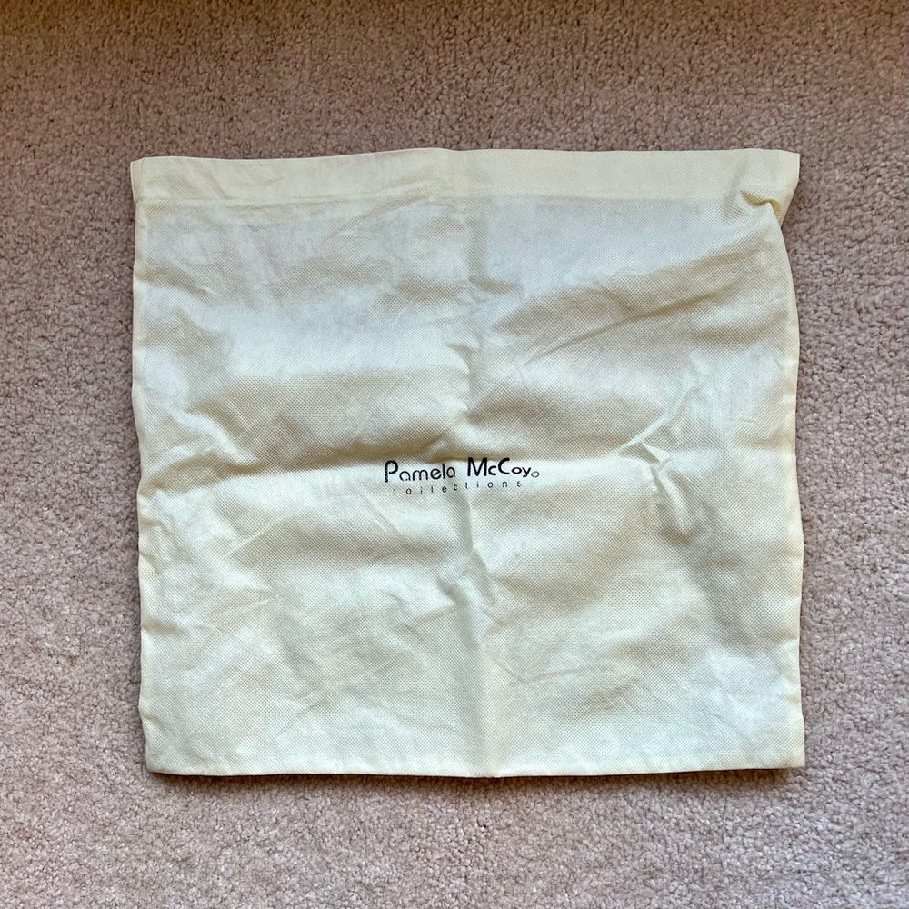 Vintage Pamela McCoy Wavy Color Block Genuine Suede Tote - Picture 3 of 13